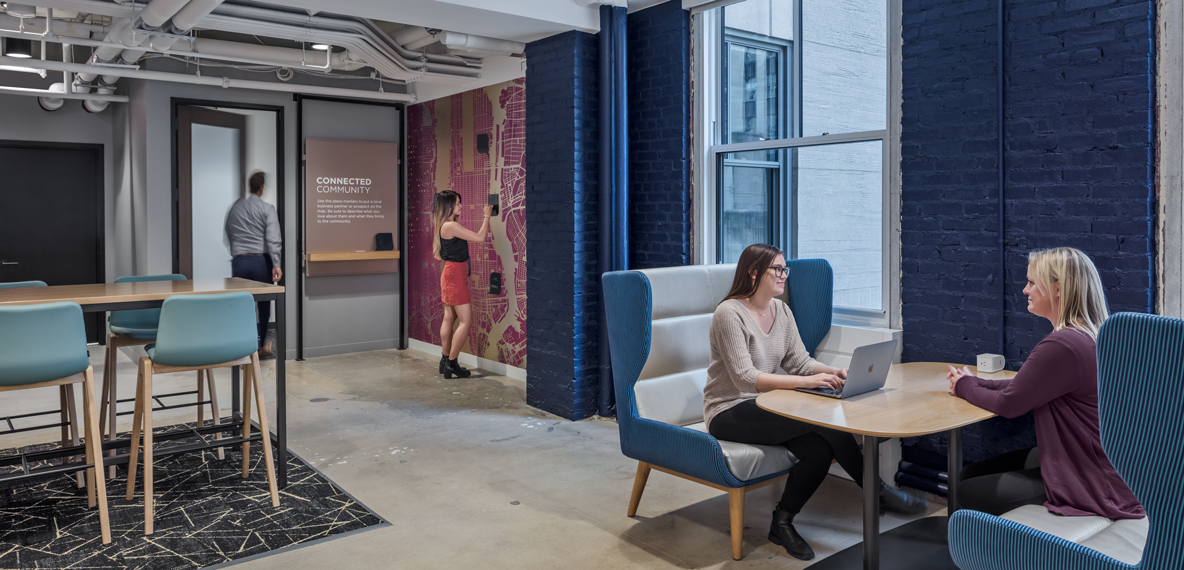 People working together at a table in the Fifth Third office in New York