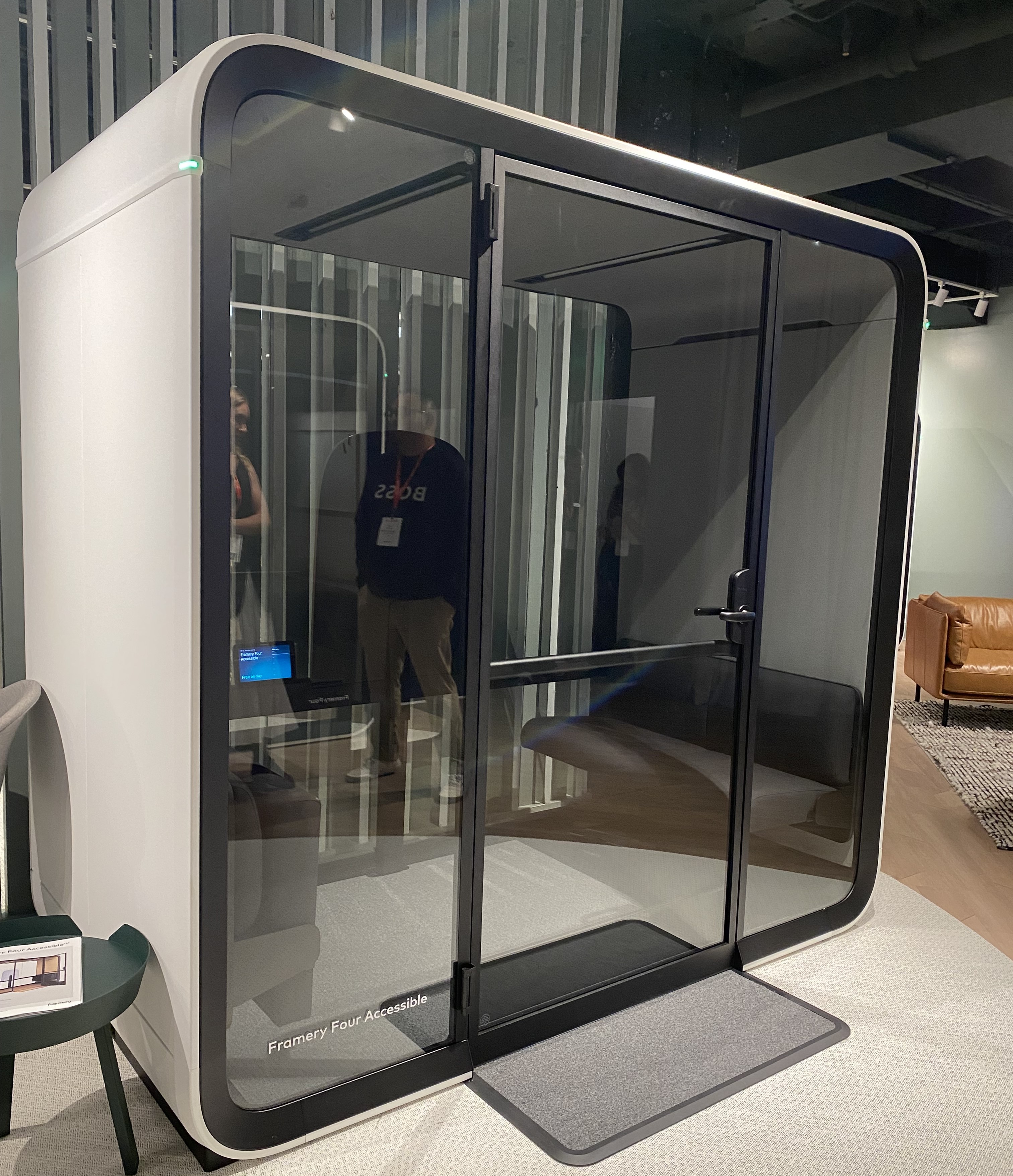 Framery’s accessible office pod is a solution to ensure workplaces can provide everyone access to private spaces.