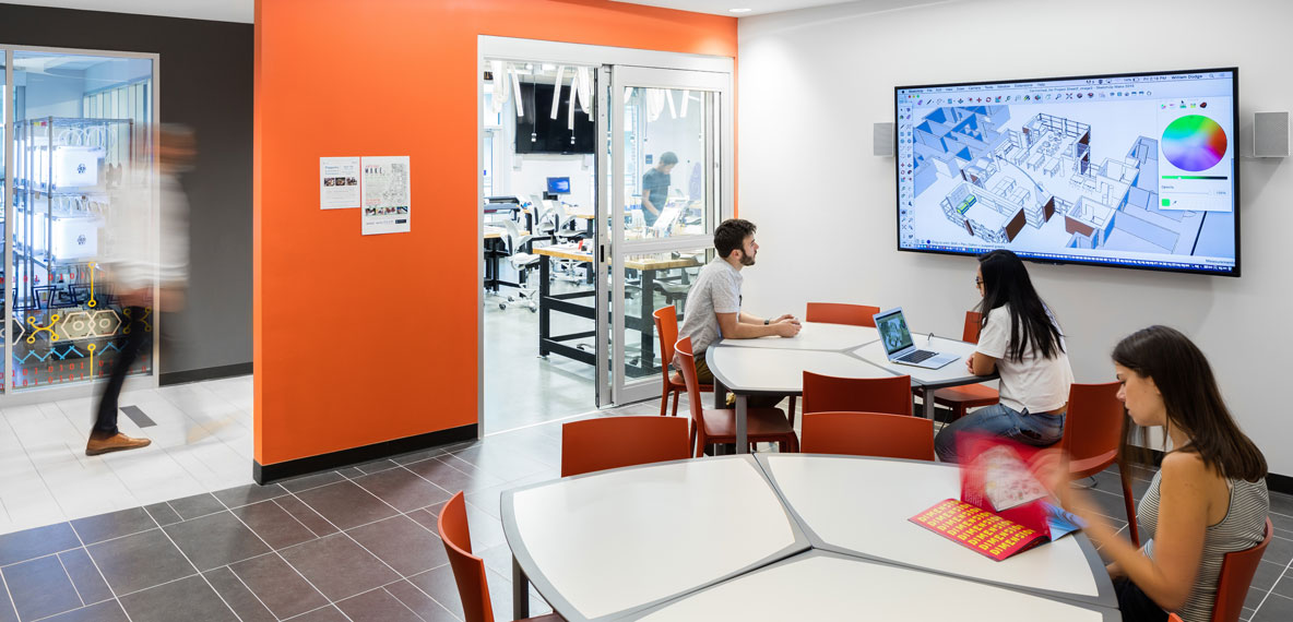 Spaces that facilitate collaboration and team interaction enhance the ability of a program to review and analyze data to ensure its accuracy and relevancy to the research objective.