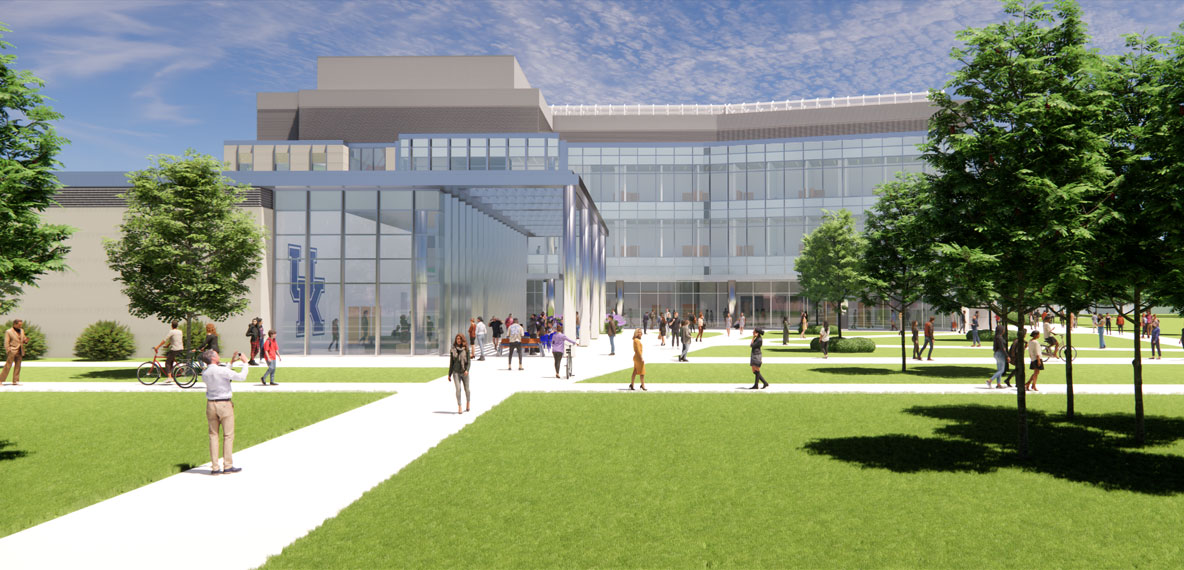 Exterior rendering of the new agricultural research building for the Martin-Gatton College of Agriculture, Food and Environment