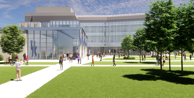 Exterior rendering of the new agricultural research building for the Martin-Gatton College of Agriculture, Food and Environment