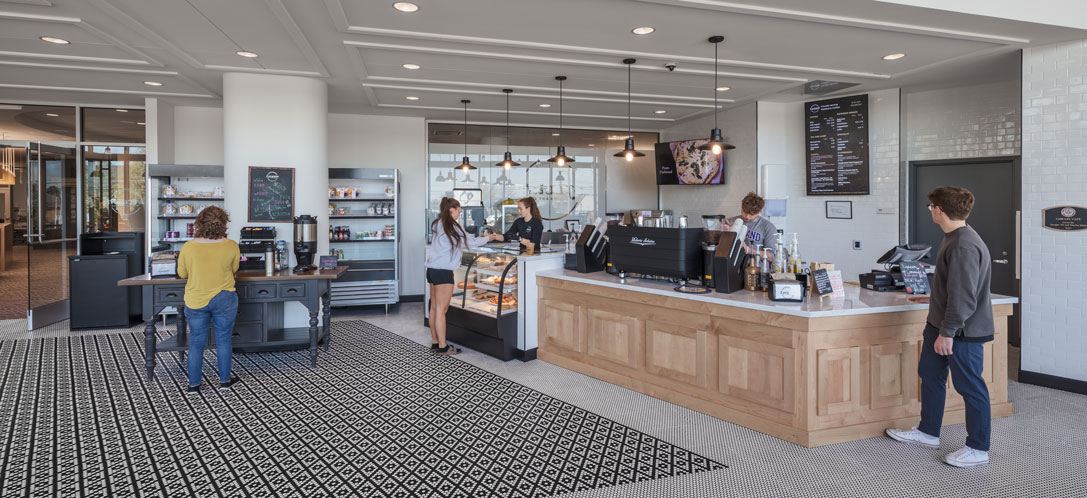 Ashland University’s Lyceum Café is a new centerpiece on campus and offers several grab-and-go meal options for students.  